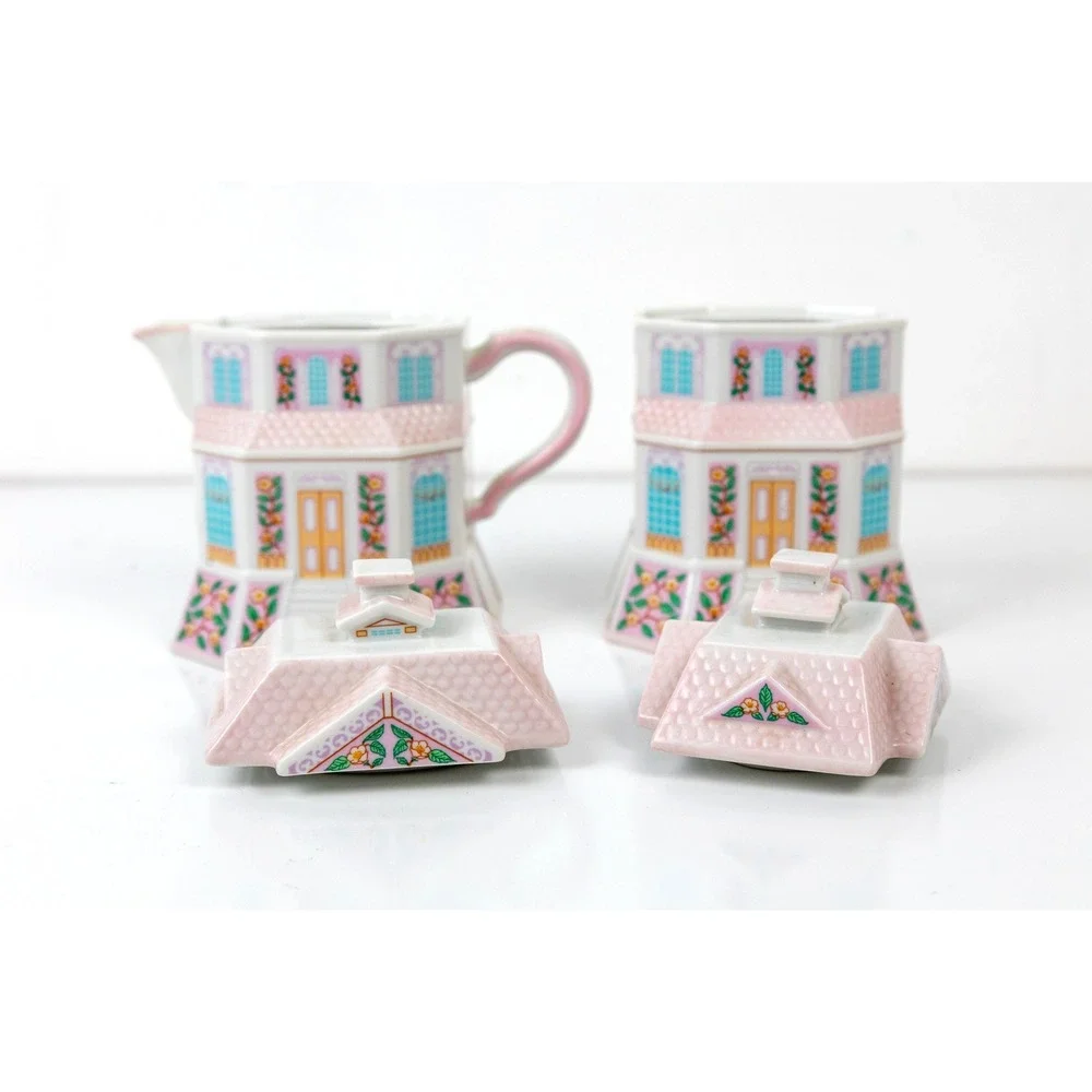 Lenox Village Creamery Confectionary Cream Sugar Set Vintage 1991